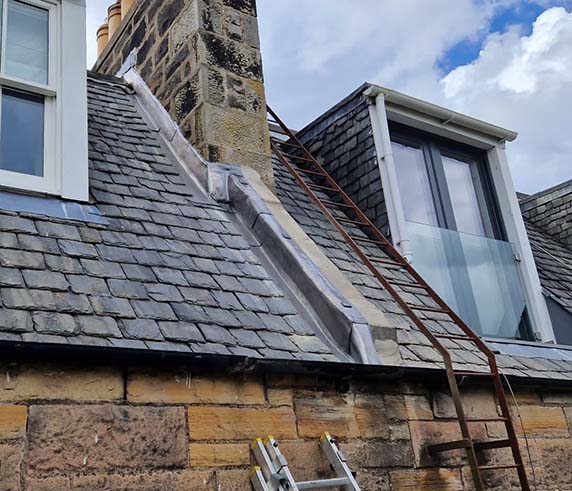 lead work repair on Edinburgh roof